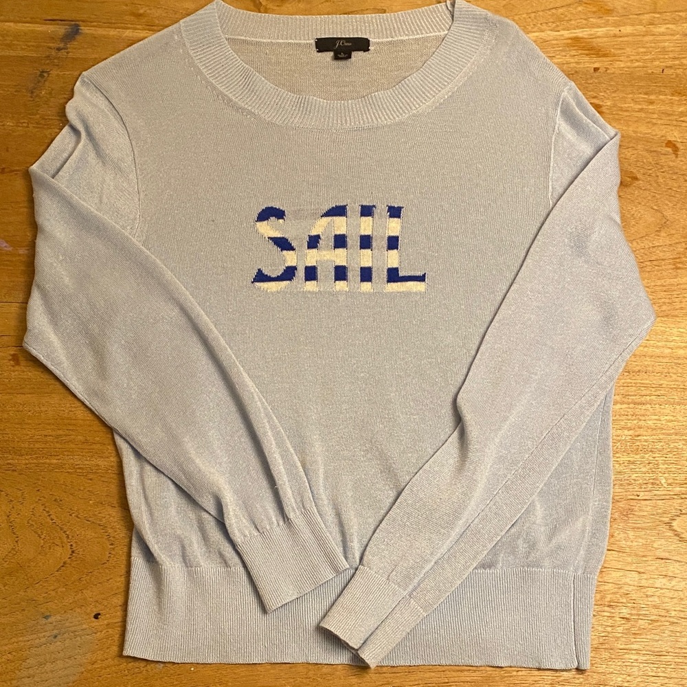 J. Crew “sail” sweater